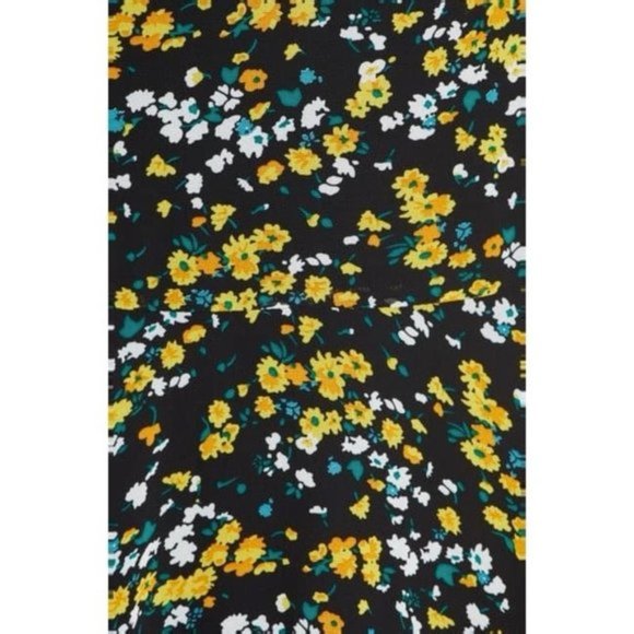 Sam Edelman Ditzy  Long Sleeve V-Neck Handkerchief Hem Midi Dress - Picture 5 of 6